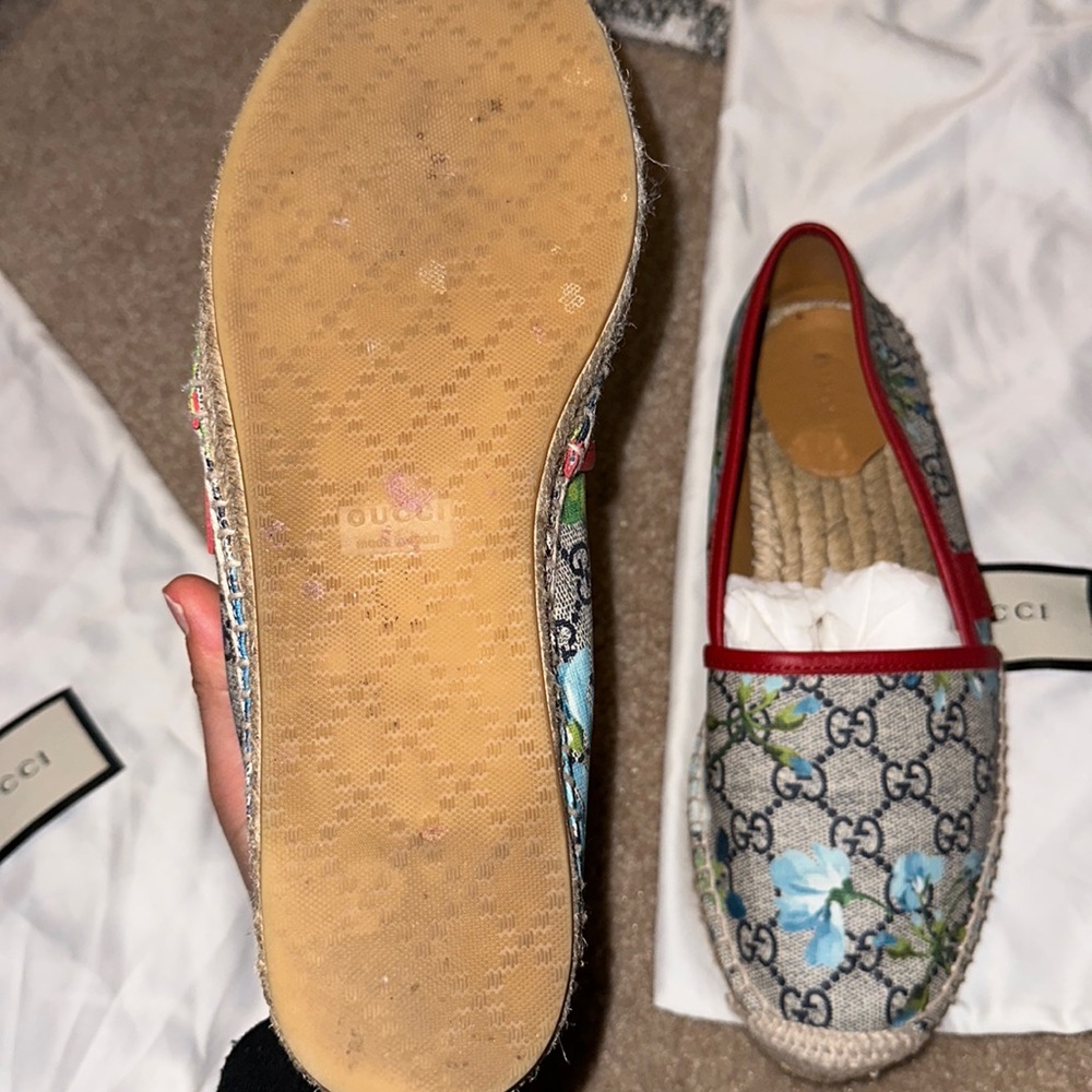 Gucci Women's jacquard espadrille size 38.5 - Picture 5 of 9